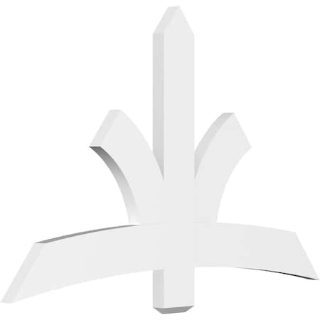 Ekena Millwork Davenport Architectural Grade PVC Gable Bracket, 60"W x 37 1/2"H x 2"D x 6"F, 15/12 Pitch GBP060X38X0206DAV00